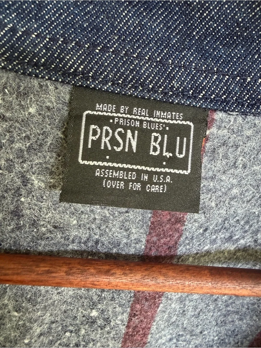 Prison Blues Lined Rigid Dark Blue Denim Yard Coat